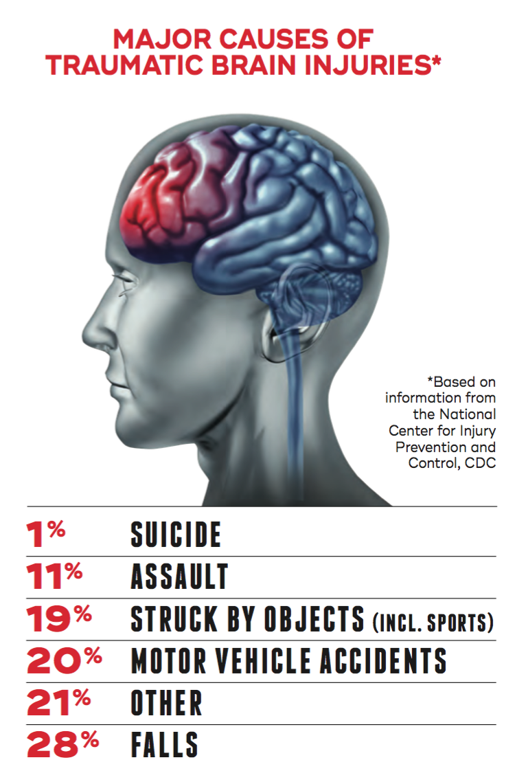 major causes of traumatic brain injuries