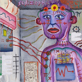 Painting by Paul Spragg depicting delusions and hallucinations