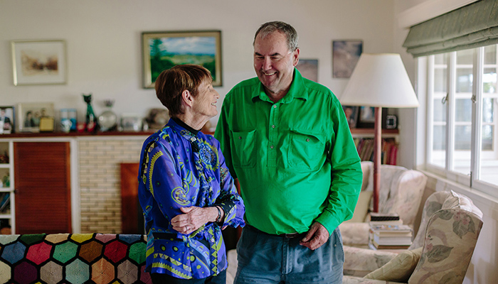 Bobbie and Lyn Brazil, who established the Brazil Family Program for Neurology at QBI.