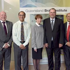 $5million was given to QBI by the The Brazil Family Foundation