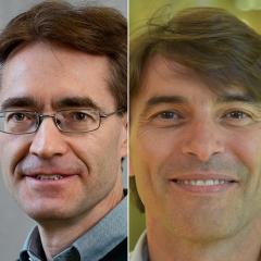 Professor Geoff Goodhill and Professor Massimo Hilliard.