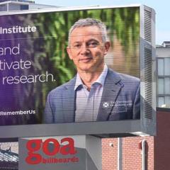 Photo of goa billboard featuring Professor Jürgen Götz  