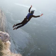 A study that delves into the genes of over a million people has shed new light on which areas of the brain influence tolerance of risk, such as jumping off a cliff. Credit: Razor527/Shutterstock.com